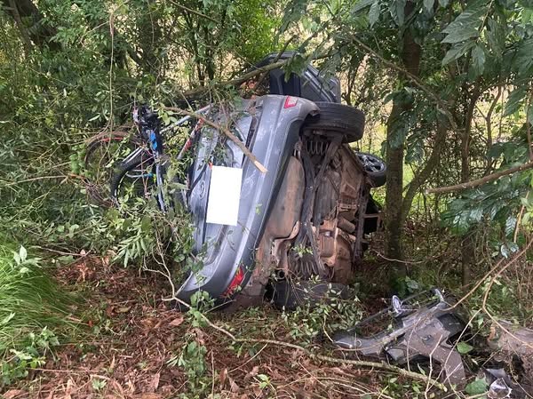 Saída de pista é registrada na ERS-223, em Ibirubá