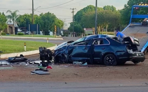 Veículo se envolve em grave acidente no trevo de Selbach