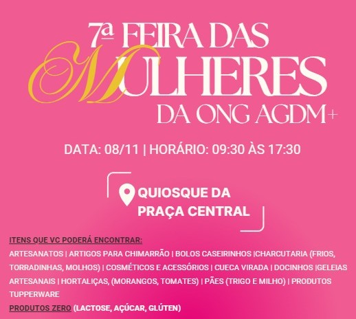 Feira das mulheres empreendedoras será realizada neste sábado em Carazinho