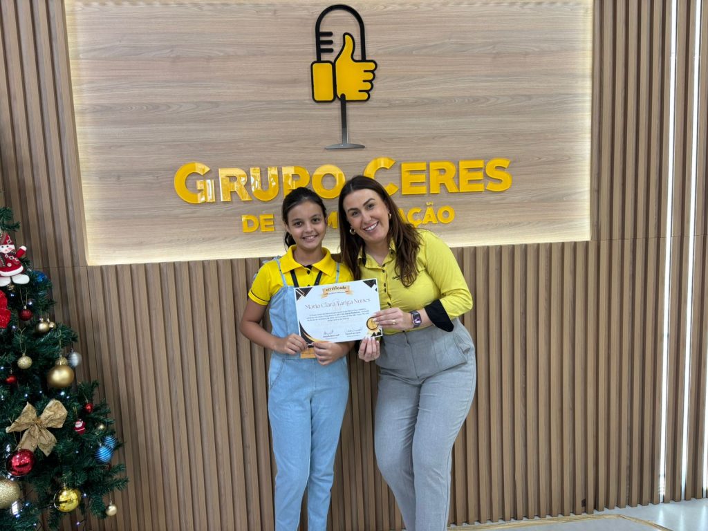 Grupo Ceres de Comunicação recebe Maria Clara Tariga Nunes como Repórter Kids