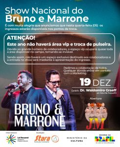 Stara traz a Não-Me-Toque show com a dupla Bruno & Marrone