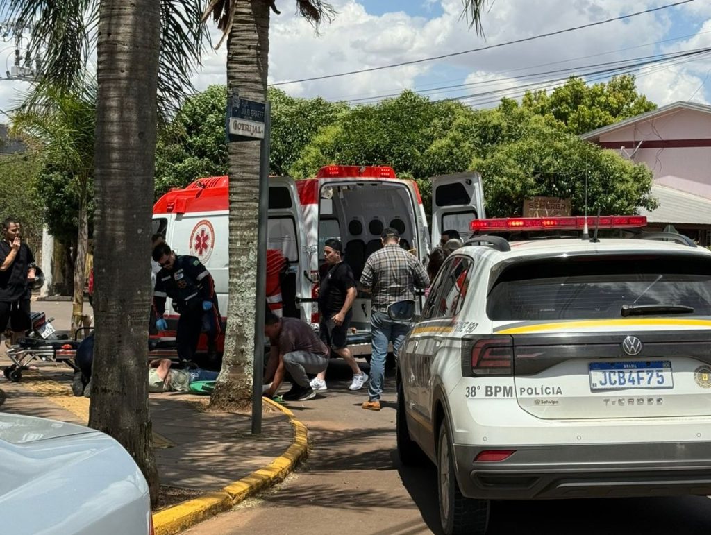 Acidente em cruzamento deixa motociclista ferido em Não-Me-Toque