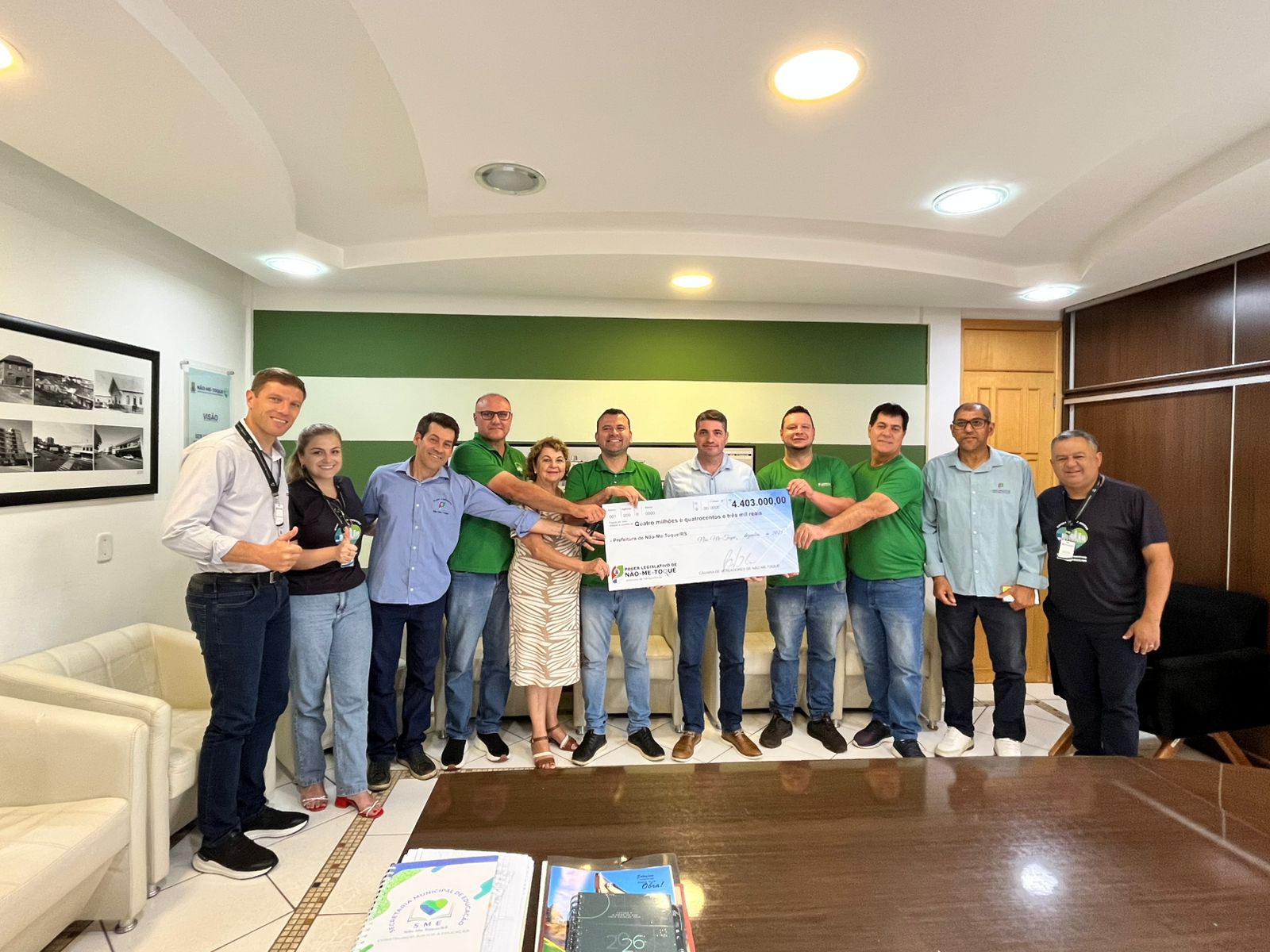 Câmara de Não-Me-Toque realiza devolução de mais de R$ 4 milhões ao Poder Executivo