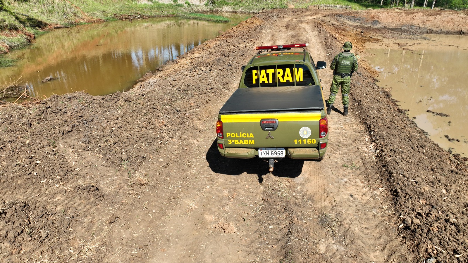 Jacaré supostamente avistado em açude mobiliza PATRAM e Bombeiros em Carazinho