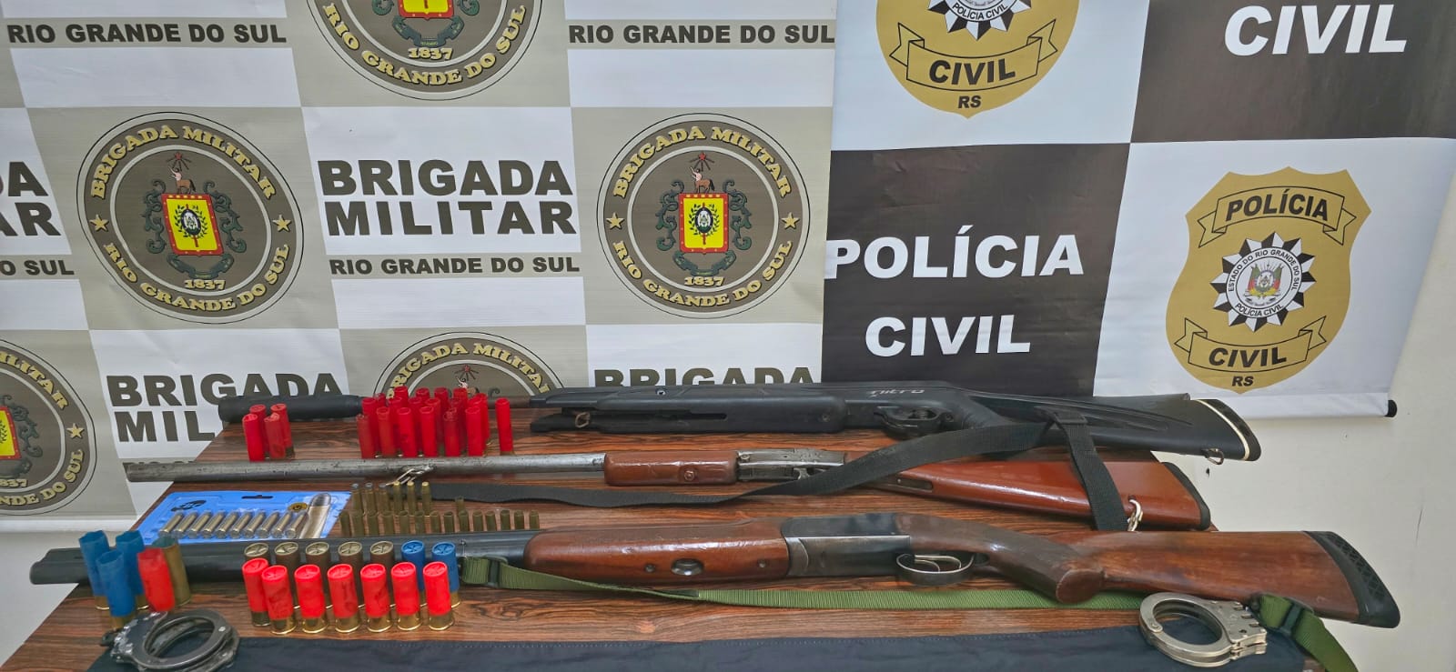Operação conjunta apreende armas e munições em Tapera
