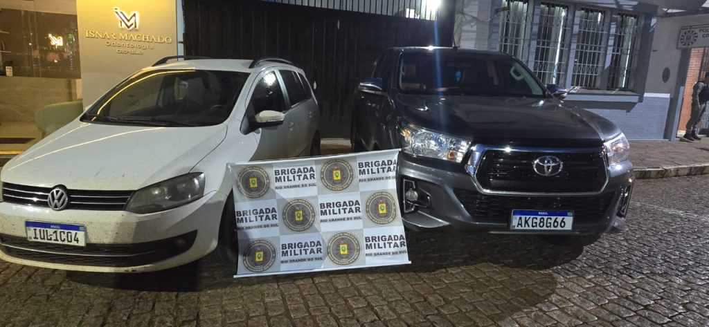 Brigada Militar recupera caminhonete e prende grupo envolvido em furtos de caminhonetes na região