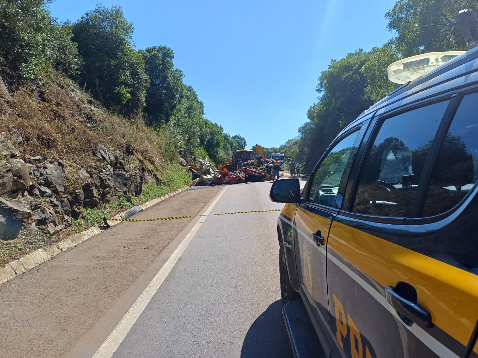 PRF atende acidente com morte em Lagoa Vermelha