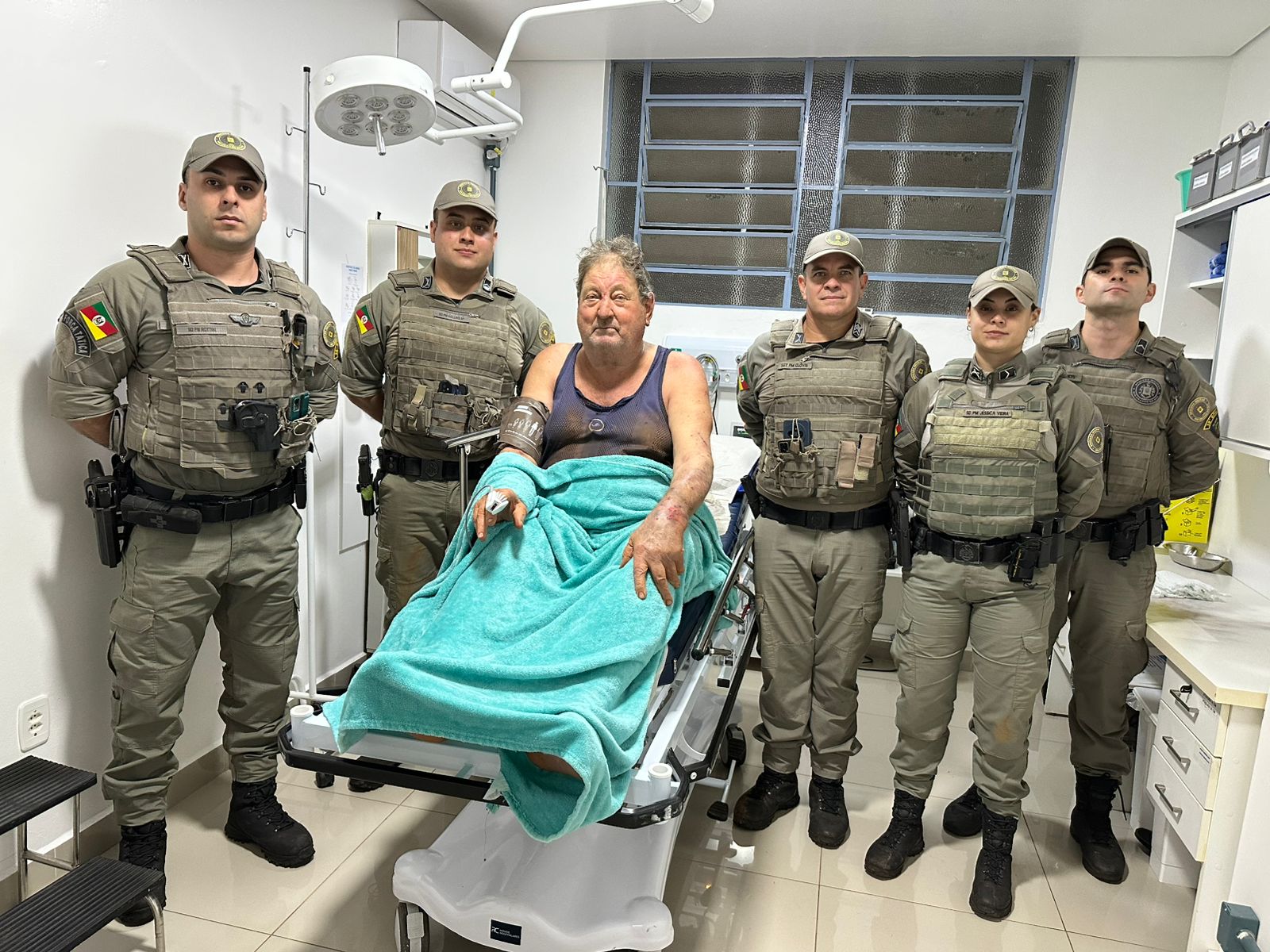 Brigada Militar salva idoso que caiu em rio no interior de Victor Graeff