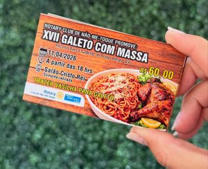 Rotary de Não-Me-Toque realiza tradicional  Galeto com Massa neste sábado (11)