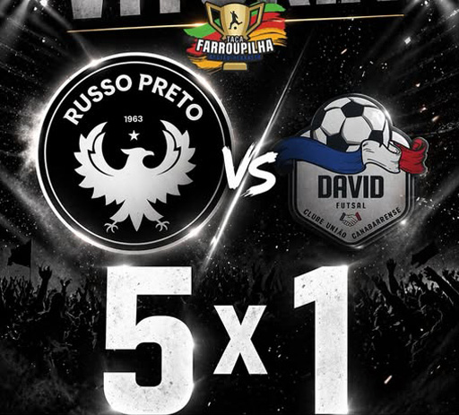 Russo Preto goleia David Futsal e estreia com vitória na Taça Farroupilha Planalto