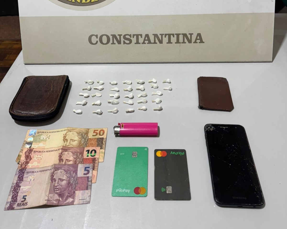 Brigada Militar prende homem por tráfico de drogas durante evento em Constantina