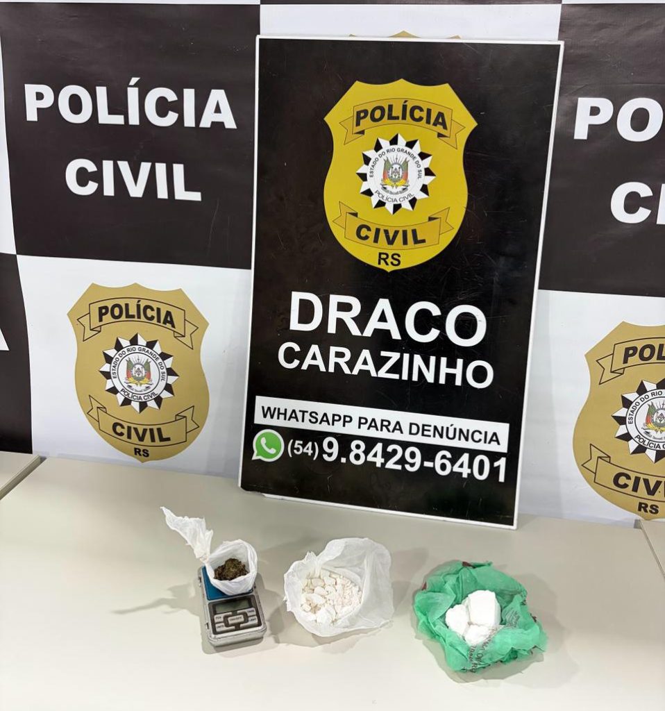 Homem é preso pela Polícia Civil por tráfico de drogas em Carazinho e Não-Me-Toque