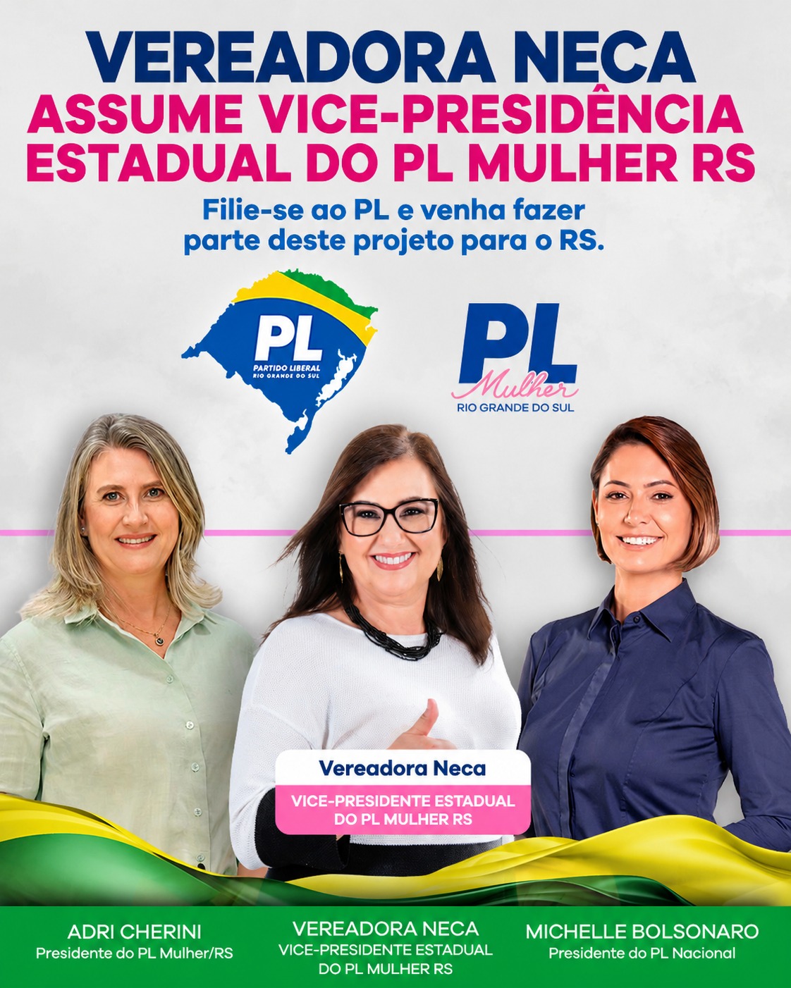 Marina Fátima Trennepohl Crestani – Neca, assume Vice-Presidência Estadual do PL Mulher RS