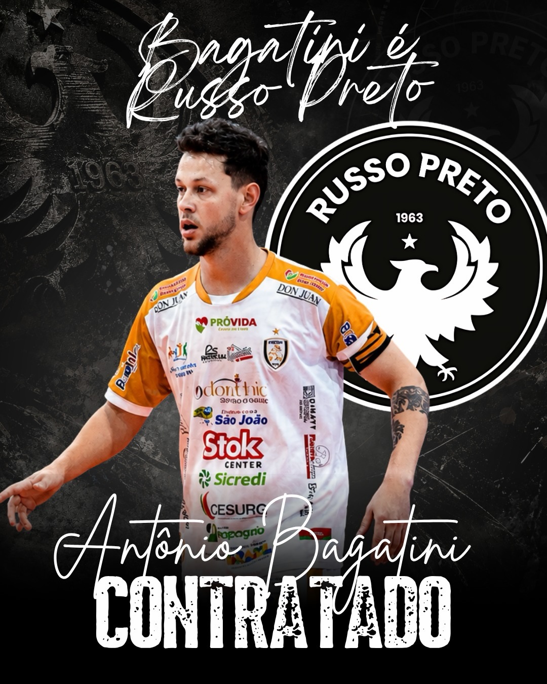 Russo Preto anuncia contratação de Antônio Bagatini para a temporada 2026