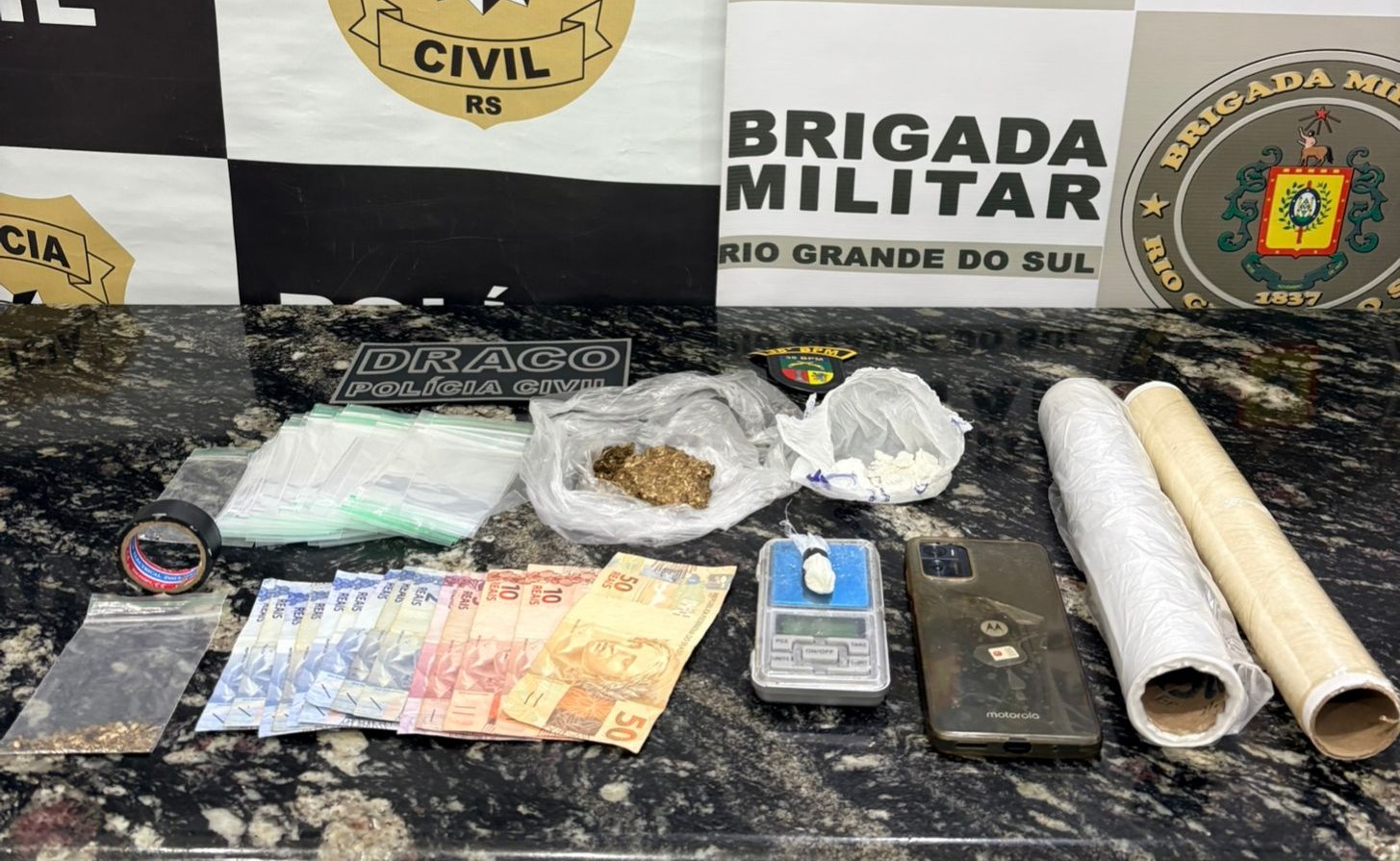 Brigada Militar prende homem por tráfico de drogas em Soledade