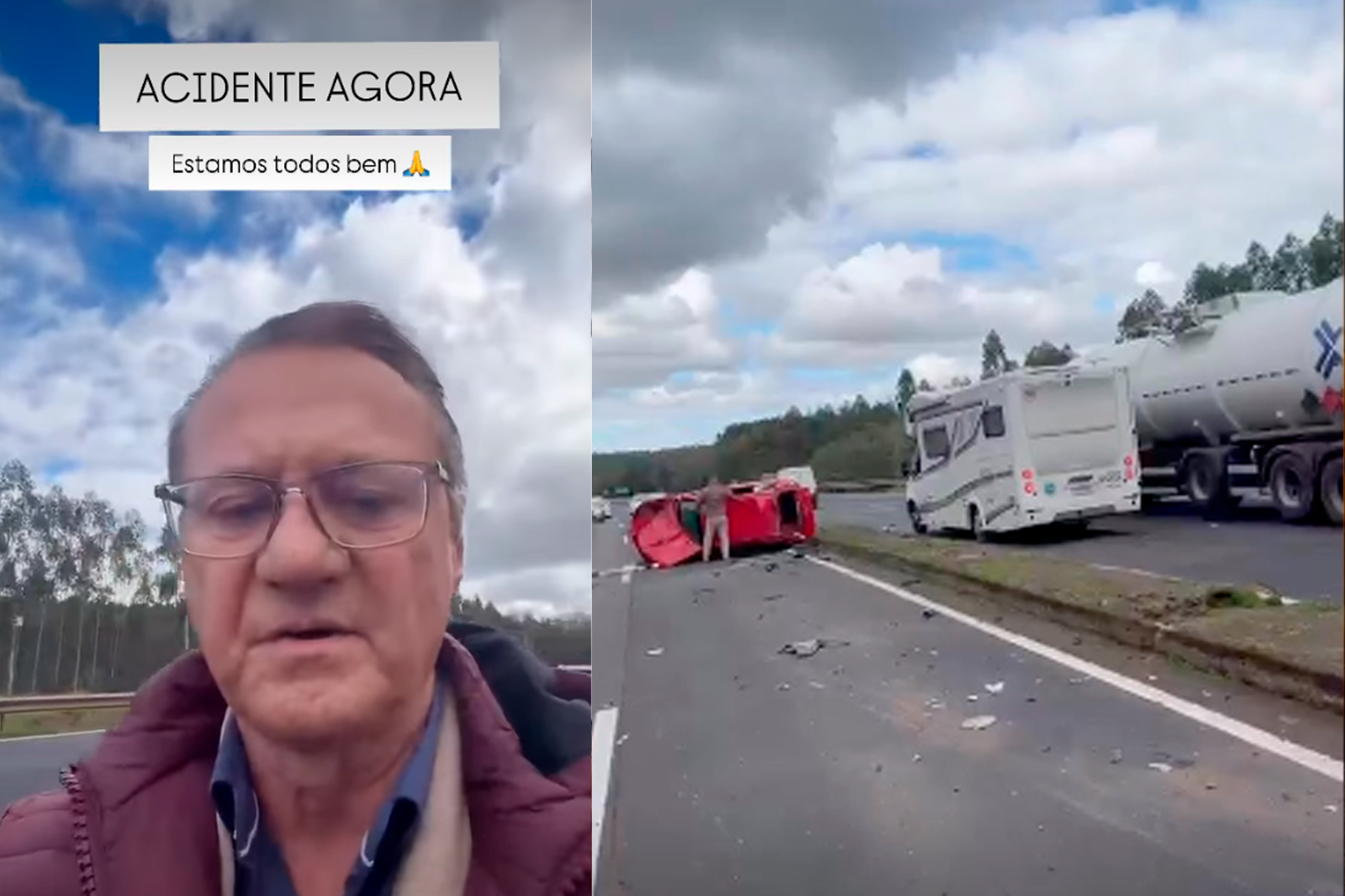 Deputado federal Giovani Cherini se envolve em acidente de trânsito na manhã desta segunda-feira (15)