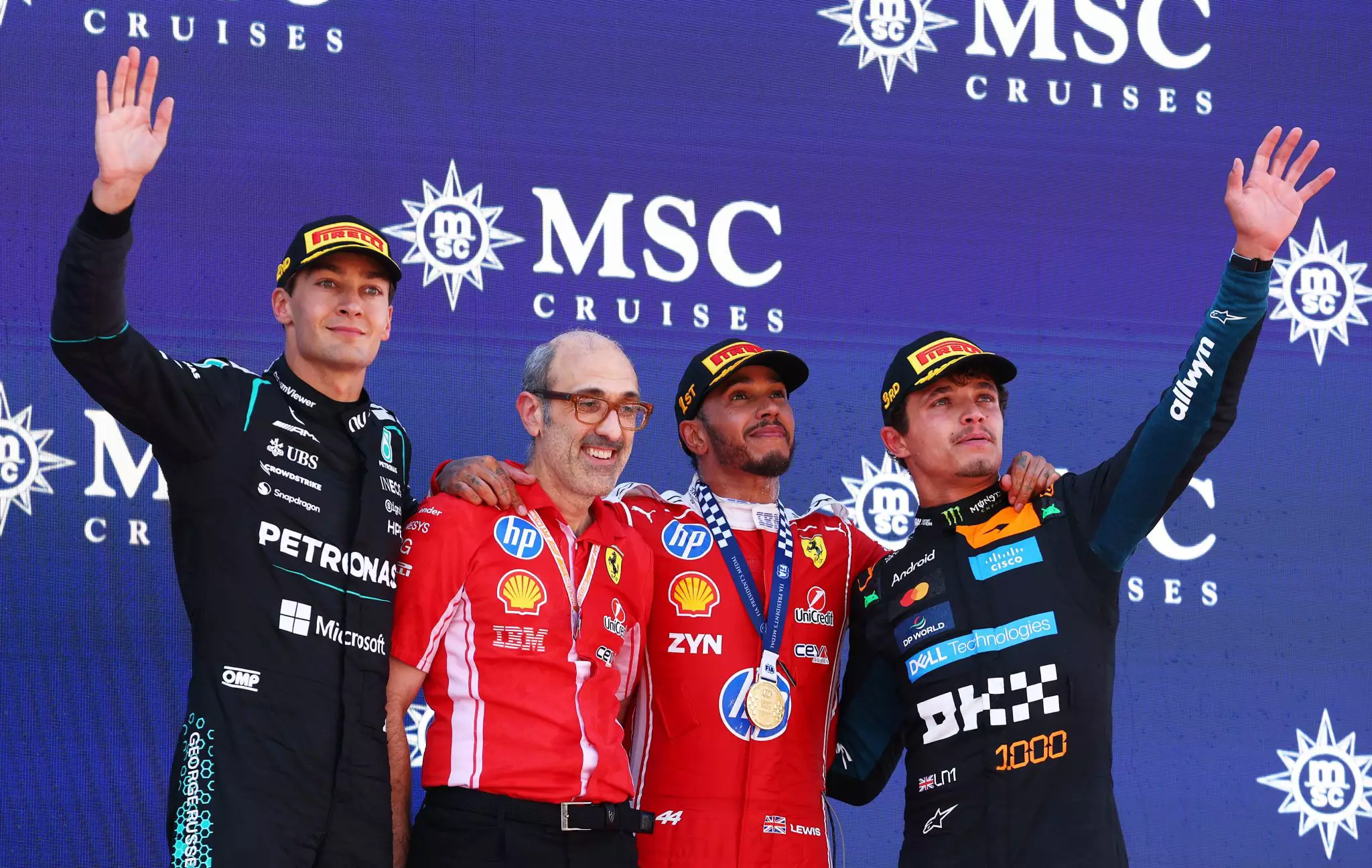 Fórmula 1: Lewis Hamilton vence o Grande Prêmio da Espanha e quebra jejum de dois anos na Ferrari