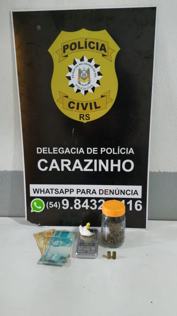 Polícia Civil intensifica combate ao tráfico de drogas e realiza duas prisões em Carazinho