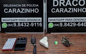 Polícia Civil prende suspeito em flagrante e intensifica ações de combate ao tráfico de drogas em Carazinho