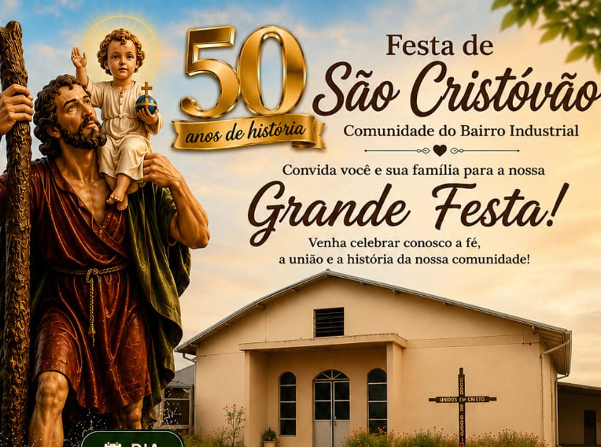 Comunidade de São Cristóvão celebra 50 anos no próximo domingo em Não-Me-Toque
