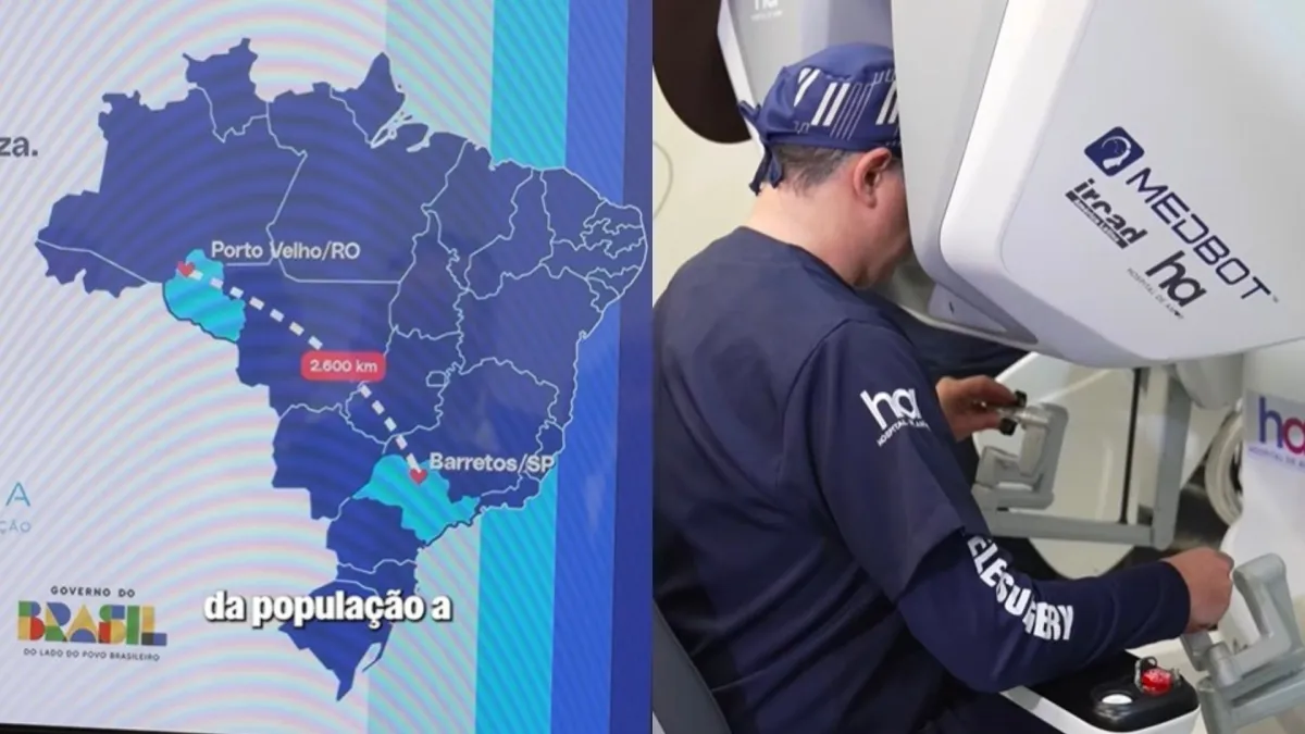 Paciente do SUS passa por cirurgia inédita feita a 2.700 km de distância