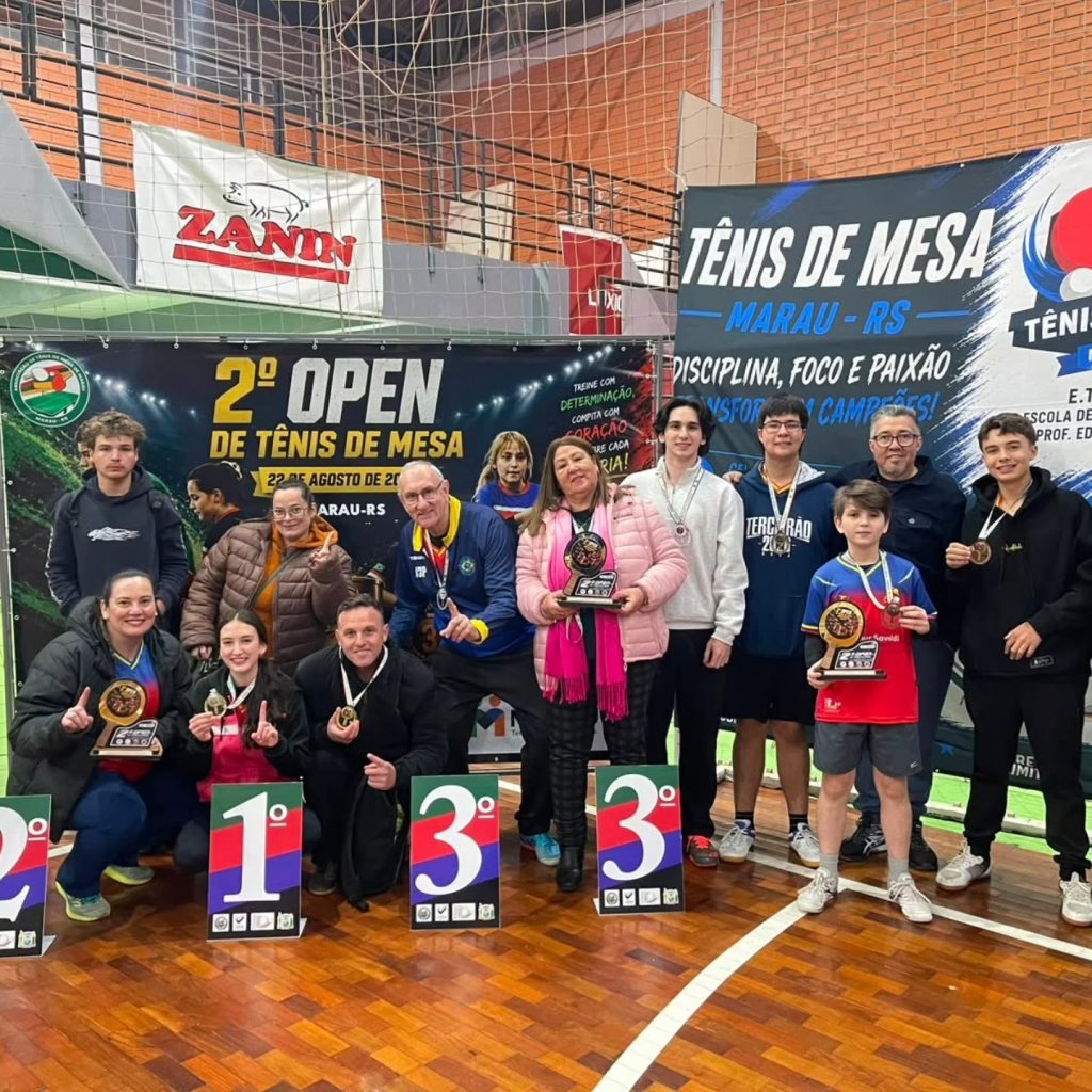 ATMC conquista oito medalhas no 2º Open de Tênis de Mesa de Marau