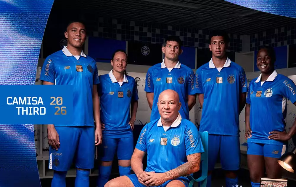 Grêmio lança terceiro uniforme inspirado na histórica Tríplice Coroa de 1996