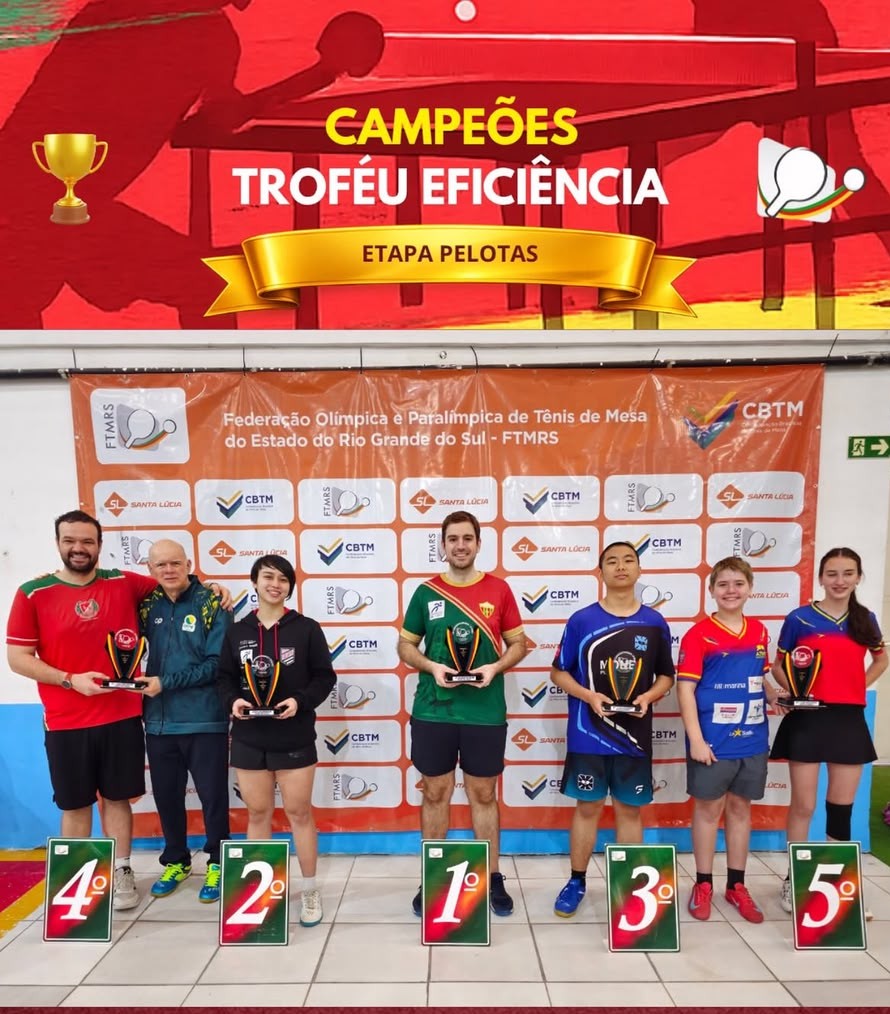 ATMC conquista sete títulos e garante 5º lugar no Troféu Eficiência em etapa do Estadual de Tênis de Mesa