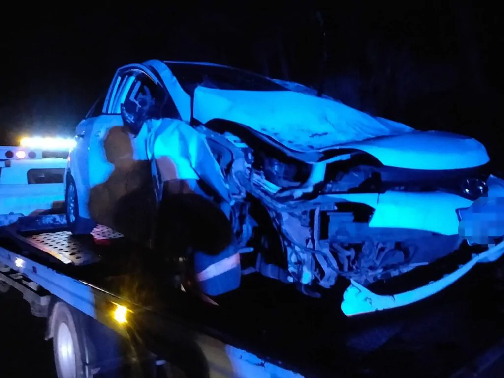Saída de pista é registrada na ERS-135, em Passo Fundo