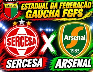 Arsenal e Sercesa se enfrentam pelas quartas de final no Estadual da Federação Gaúcha Sub-17