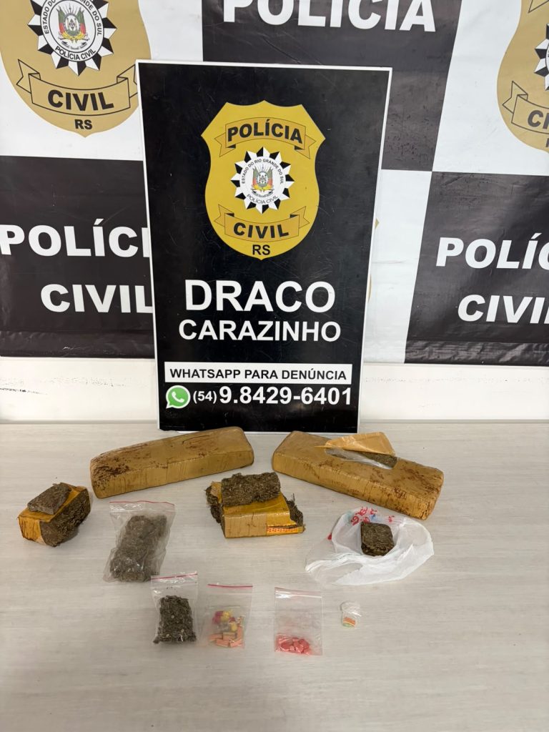 Polícia Civil prende homem por tráfico de drogas em carazinho