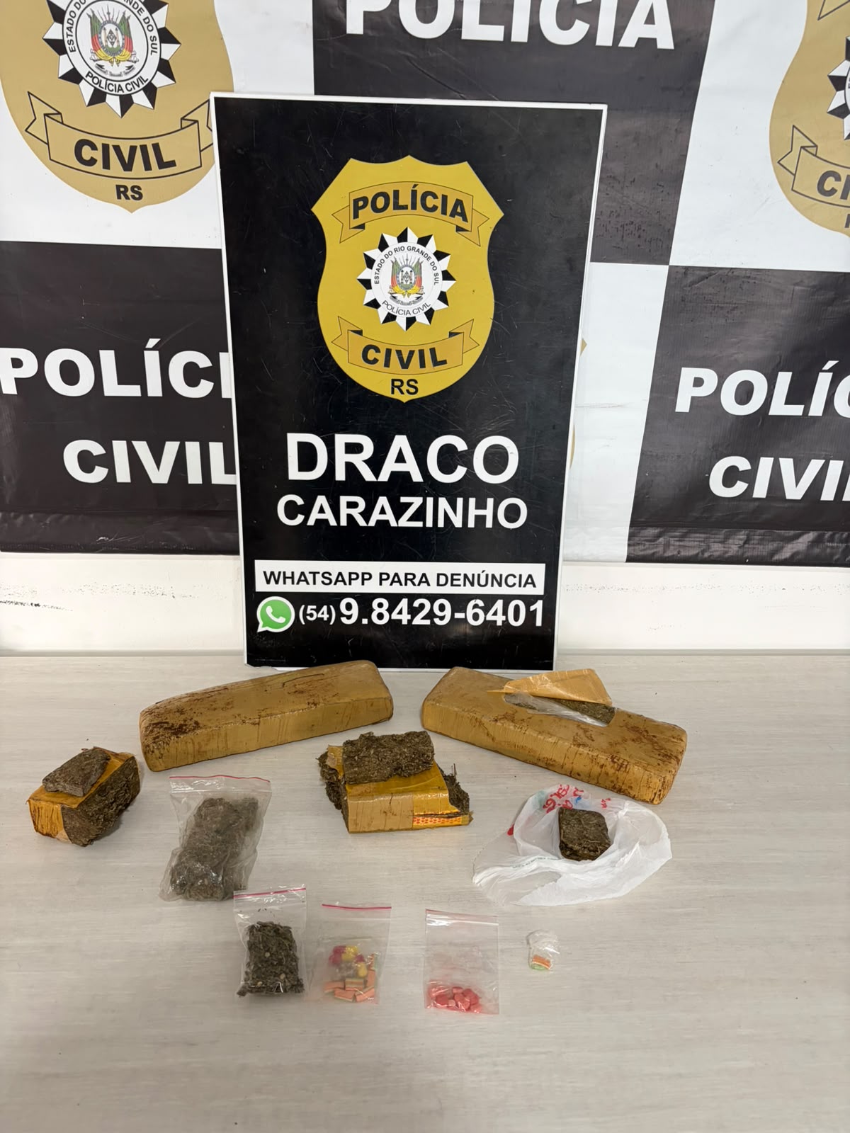 Polícia Civil prende homem por tráfico de drogas em carazinho